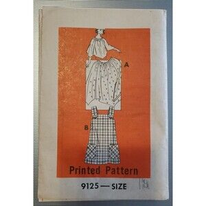 Vintage Workbasket 9125 Sewing Pattern Women’s Peasant Top Jumper Sz 8 UNCUT